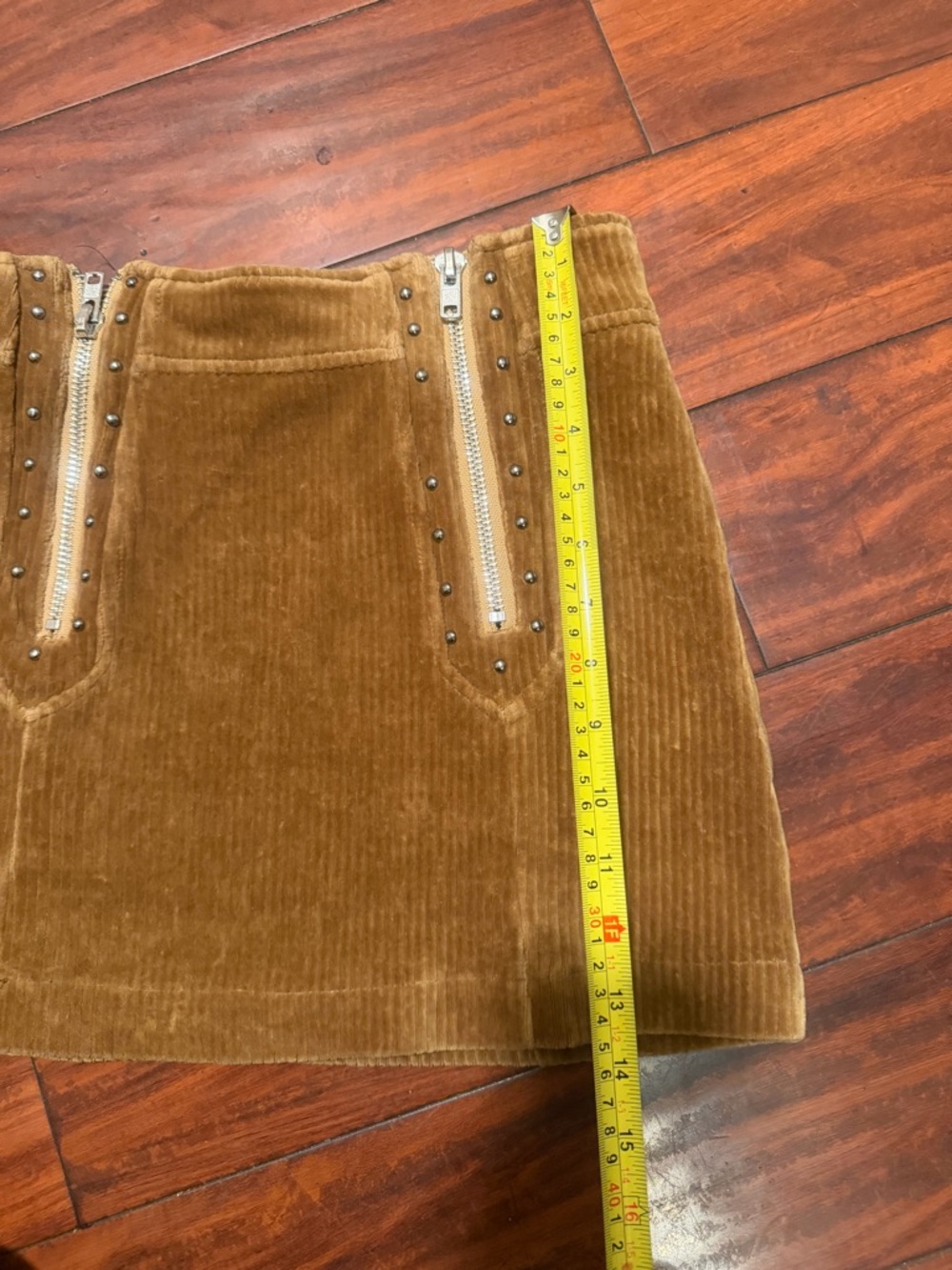 POL Corduroy Mini Skirt in Camel Brown - Picture 4 of 8